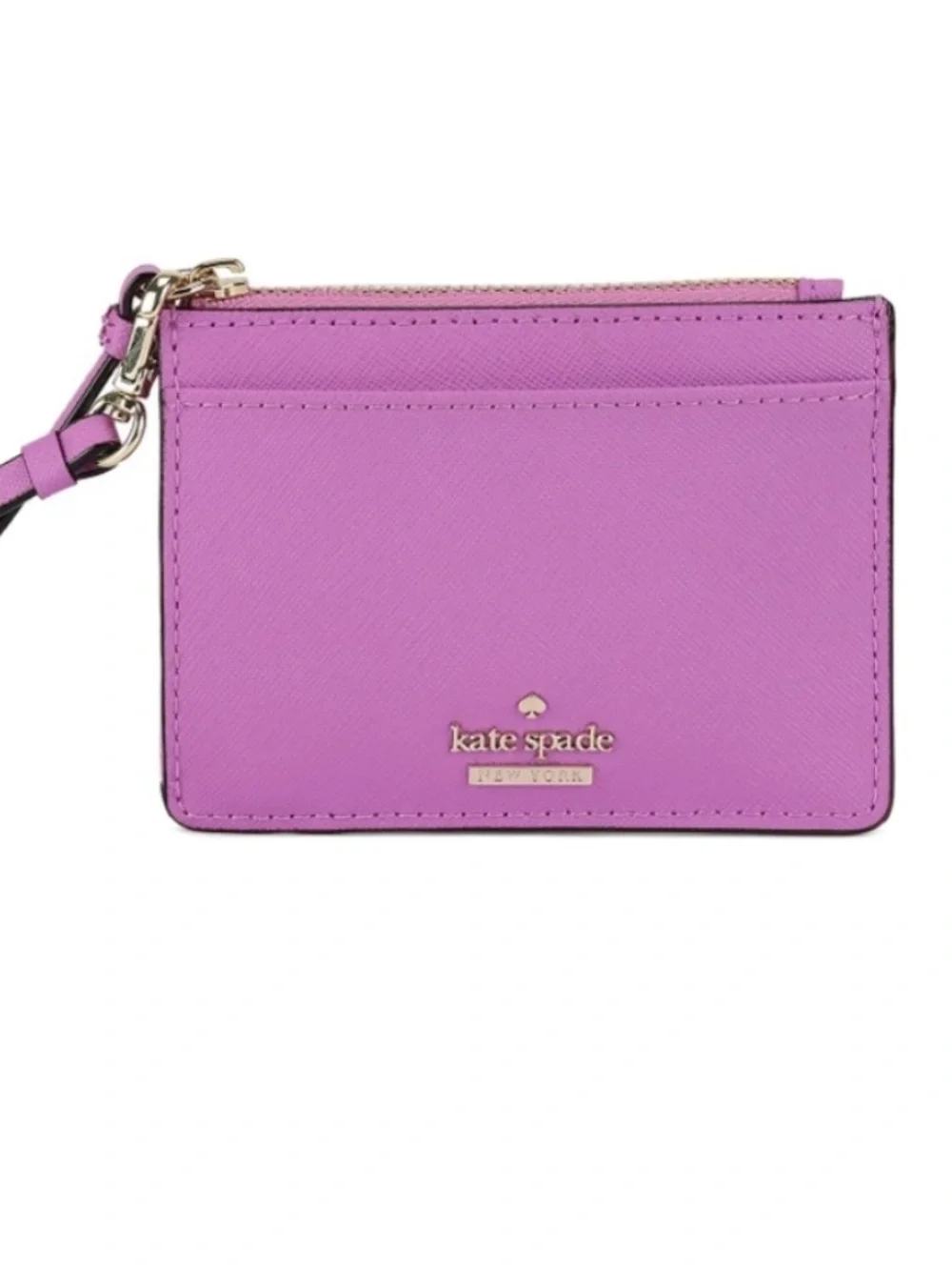Kate Spade Purple Leather Coin Card Case Wristlet
